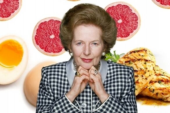 Margaret Thatcher eta bere dieta elikagaiak